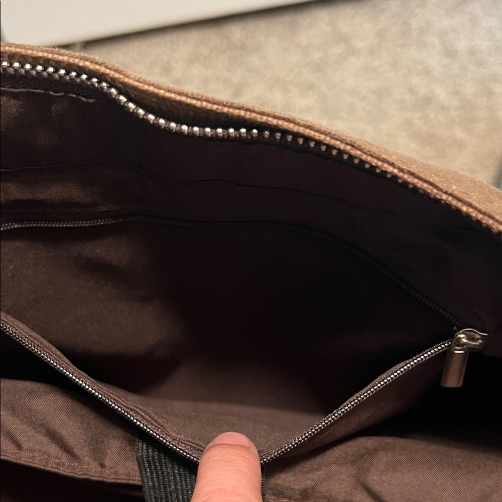 Brown Canvas Distressed Yoga Mat Duffle bag with Laptop Sleeve - Picture 7 of 8